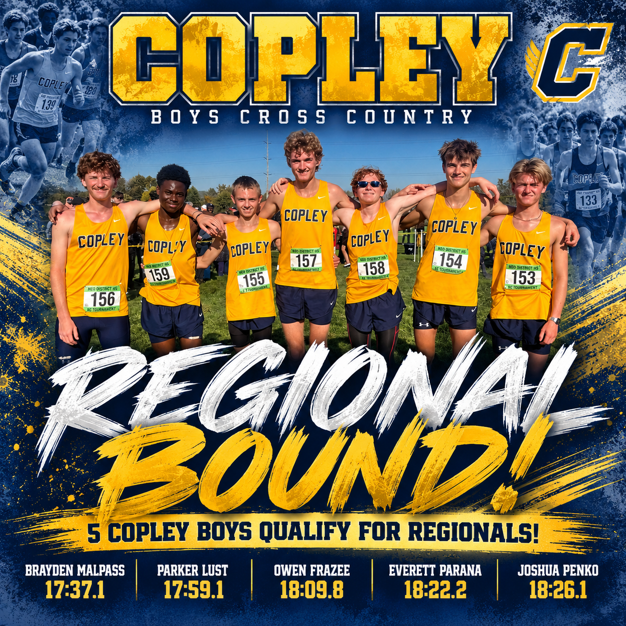 5 Boys Qualify as Individuals to Regionals